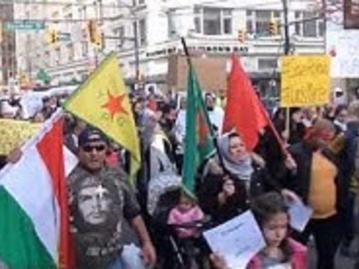 ونکوور: تظاهرات 12 اکتبر در اعتراض به تهاجم نظامی ترکیه به روژاوا