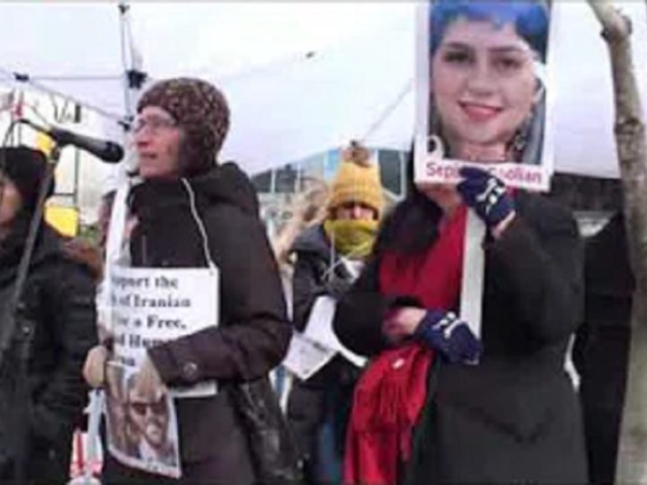تجمع 11 ژانویه در ونکوور در همدردی با قربانیان سقوط هواپیما و در همبستگی با جنبش مردم ایران