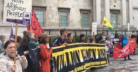 گزارش تظاهرات لندن در همبستگی با مردم و زنان افغانستان