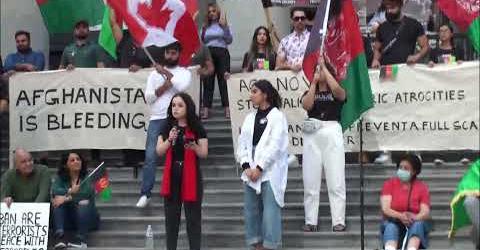 گزارش تظاهرات شنبه 28 اگوست در ونکوور بر علیه طالبان افغانستان