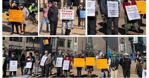 آکسیون فعالین ضد جنگ و ضد امپریالیست در ونکوور، یکشنبه ۶ مارس