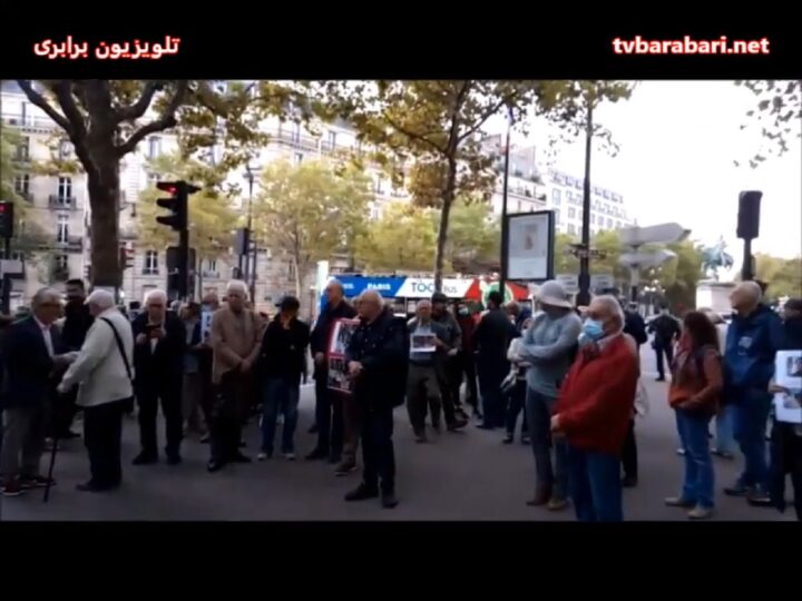 آکسیون انجمن دفاع از زندانیان سیاسی عقیدتی ایران در پاریس در همبستگی با خیزش مردم ایران