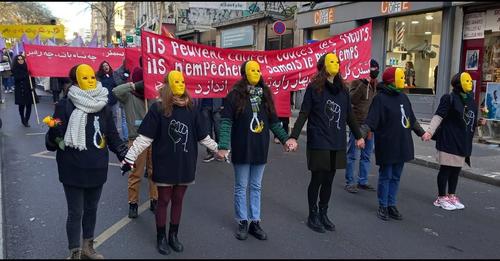 گزارش تظاهرات پاریس شنبه ۲۱ ژانویه به دعوت کلکتیو روژا – جوانان چپ و فمینیست