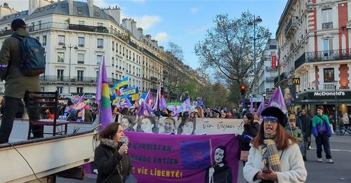 تظاهرات وسیع شنبه ۲۵ نوامبر روز جهانی مبارزه با خشونت علیه زنان در پاریس