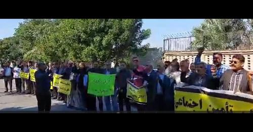 حاصلِ کلِ نظام: فقر فساد گرانی، تجمع بازنشستگان در شوش، یکشنبه ۲۹ بهمن