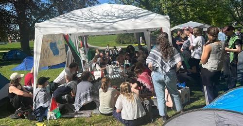 گفتگو با یکی از دانشجویان ایرانی متحصن در دانشگاه استکهلم در همبستگی با مردم فلسطین