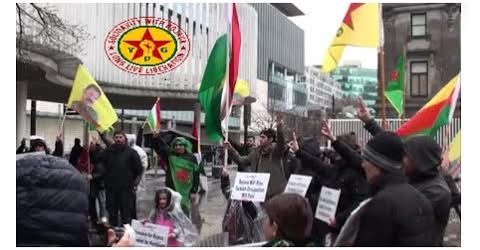 ونکوور ۲۲ دسامبر: آکسیون همبستگی با روژاوا و اعتراض به حملات ترکیه و اسلامگرایان