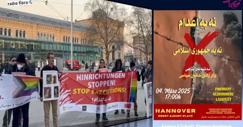 سه شنبه ۴ مارس هانوفر ، در ادامه همبستگی با کارزار زندانیان سیاسی علیه اعدام در ۵۸مین هفته آن