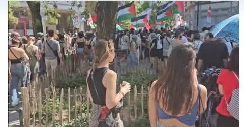 گزارشی از برگزاری روز جهانی کارگر در استکهام در همبستگی با مردم فلسطین و محکومیت جنایات اسرائیل