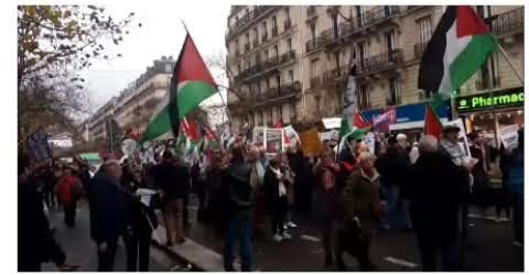 پاریس ۲۹ نوامبر: تظاهرات هزاران نفر در همبستگی با مردم فلسطین و علیه نسل کشی رژیم اسرائیل