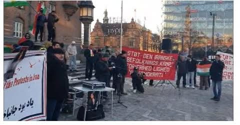 گردهمایی ایرانیان آزادیخواه در کپنهاگ دانمارک در همبستگی با خیزش انقلابی مردم ایران