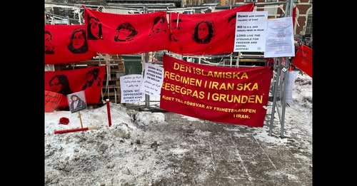 گزارش تصویری از آکسیون فعالین چپ و کمونیست در استکهلم در محکومیت جنایت هولناک قتل عام رژیم اسلامی