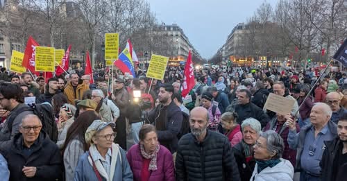 پاریس: اعتراض نیروهای چپ و مترقی فرانسوی و ایرانی علیه جنگ ویرانگر و ارتجاعی