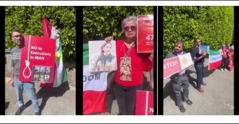 دوبلین: آکسیون در مقابل سفارت رژیم ایران، نه به سرکوب و اعدام، نه به بمابران و جنگ
