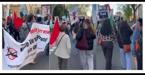 فرانکفورت: تجمع مقابل کنسولگری امریکا، نه به جنگ، نه به امپریالیسم، نه به رژیم اسلامی